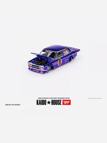 Mini GT -Kaido House- 138 Datsun 510 Pro Street  Purple Chrome Anniversary Edition KHMG138