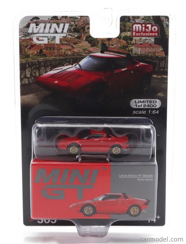 Mini GT – 365  LANCIA - STRATOS HF STRADALE 1973 Czerwona