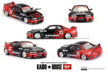 Mini GT Kaido House - 191 NISSAN SKYLINE GT-R (R33) KAIDO WORKS ADVAN (KHMG191)