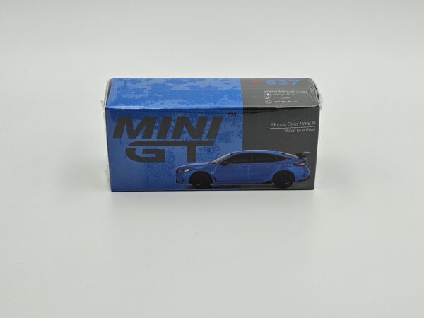 Mini GT - 637 Honda Civic Type R Boost Blue Pearl 2023 - obrazek 4