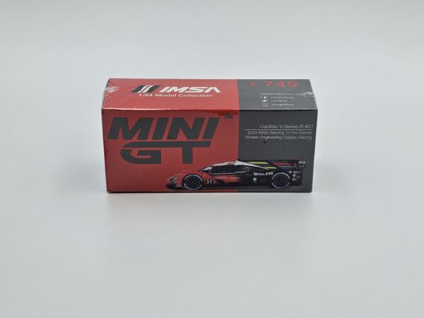 Mini GT - 745 Cadillac V-Series.R #31 Whelen Engineering Cadillac Racing 2023 IMSA Sebring 12 Hrs Winner - obrazek 4