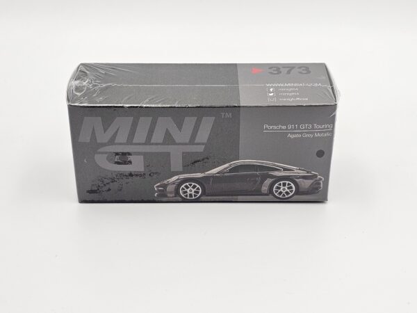 Mini GT - 373 Porsche 911 (992) GT3 Touring Agate Grey Metallic - obrazek 4