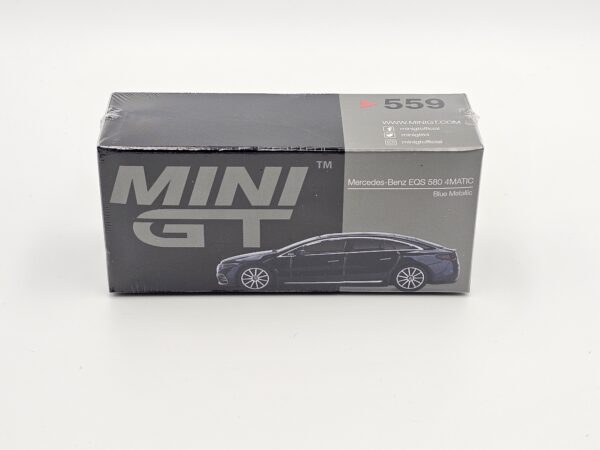 Mini GT - 559 Mercedes Benz EQS 580 Nautical Blue Metallic - obrazek 4