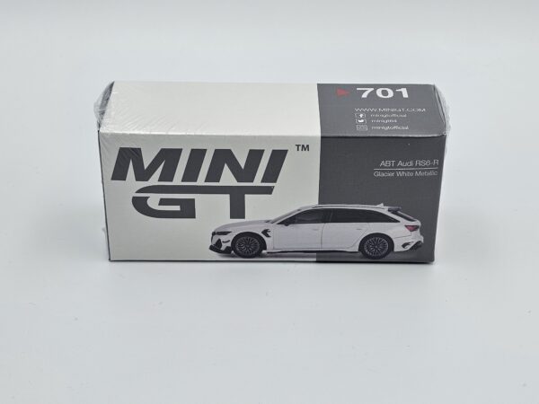 Mini GT - 701 Audi ABT RS6-R Glacier White Metallic - obrazek 4