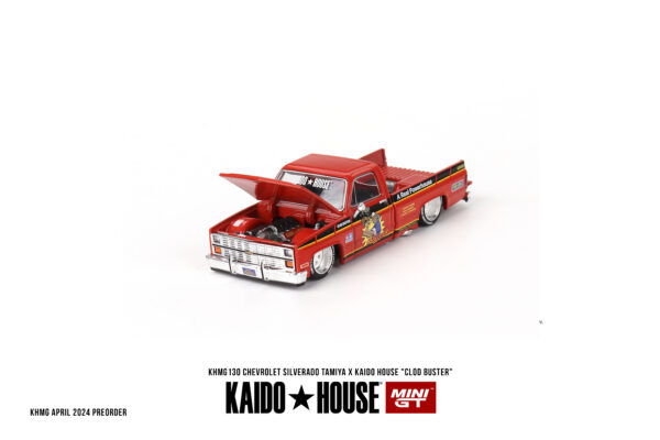 Mini GT Kaido House - 130 Chevrolet Silverado Tamiya "CLOD BUSTER" Orange - obrazek 5