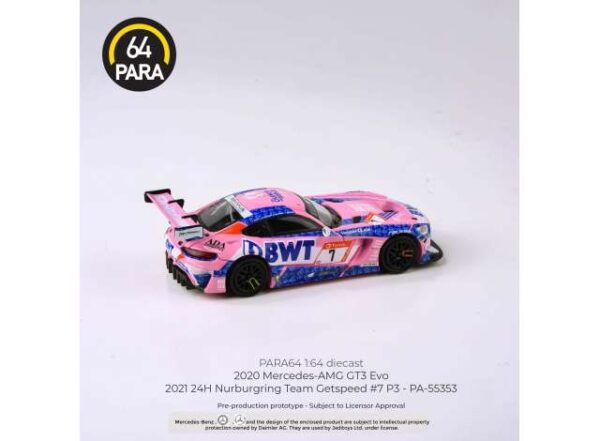 Para64 - 2021 Mercedes AMG GT3 Evo #7 24H Nurnburgring Team Getspeed, Pink Blue - obrazek 2