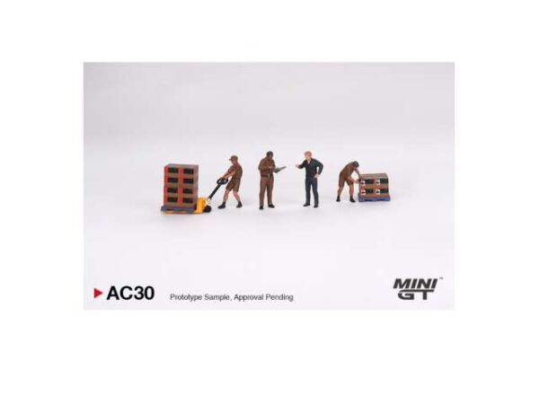 Mini GT Diorama - AC30 UPS Driver and workers