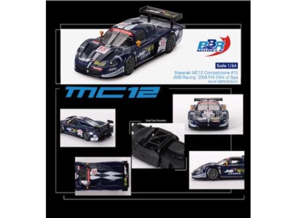 BBR - Maserati MC12 Competizione #15 jmb racing 24hr of spa blue - obrazek 2
