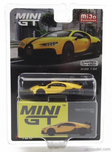 Mini GT - 428 Mijo Exclusives Bugatti Chiron Pur Sport Yellow