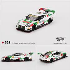 Mini GT - 593 Nissan GT-R NISMO GT3 #23 KCMG 2018 FIA GT World Cup Macau