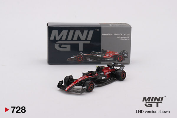 Mini GT - 728 Alfa Romeo C43 #24 Zhou Guanyu 2023 F1 2023 Australian GP