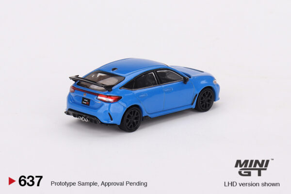 Mini GT - 637 Honda Civic Type R Boost Blue Pearl 2023 - obrazek 3