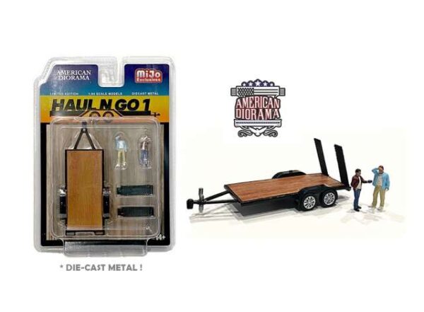 American Diorama - Haul N Go 1 Trailer Set With 2 Figures