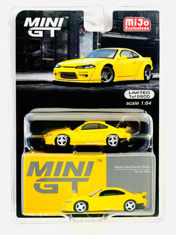 Mini GT - 643 Mijo Exclusives Nissan Silvia (S15) Rocket Bunny Bronze Yellow