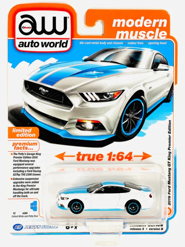 Auto World - Modern Muscle Petty's Garage 2016 Ford Mustang GT King