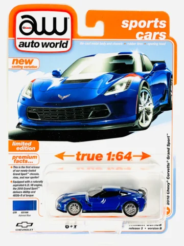 Auto World - Sports Cars 2018 Chevy Corvette Grand Sport Admiral Blue