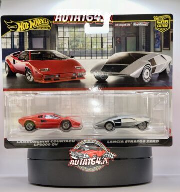 HOT WHEELS PREMIUM -2-PAK- LAMBORGHINI COUNTACH LP5000 QV LANCIA STRATOS ZERO