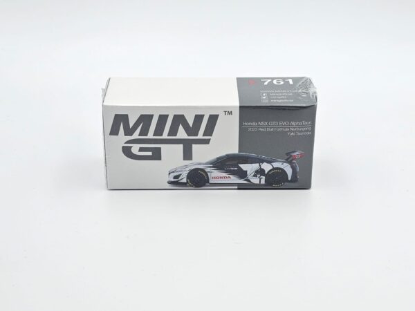 Mini GT - 761 Honda NSX GT3 EVO AlphaTauri Yuki Tsunoda 2023 Red Bull Formula Nurburgring - obrazek 4