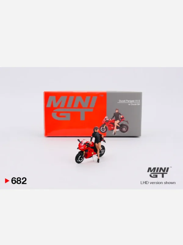 Mini GT - Ducati Panigale V4 S with Ducati Girl Figure #682