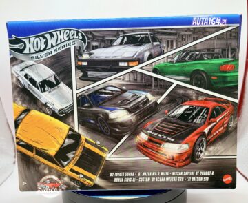 HOT WHEELS SILVER SERIES ZESTAW 6 AUTEK - TOYOTA SUPRA/MAZDA MIATA/NISSAN SKYLINE/HONDA CIVIC/ACURA INTEGRA/DATSUN
