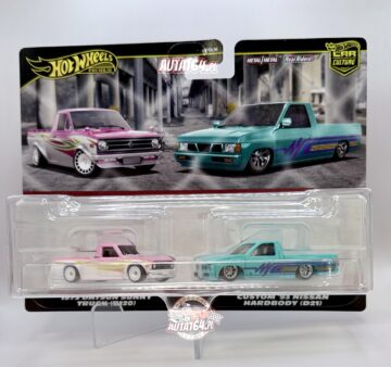 HOT WHEELS PREMIUM -2-pak- 1975 DATSUN SUNNY TRUCK (B120)/CUSTOM '93 NISSAN HARDBODY (D21)