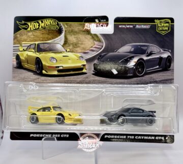 HOT WHEELS PREMIUM -2-pak- PORSCHE 993 GT2/PORSCHE 718 CAYMAN GT4