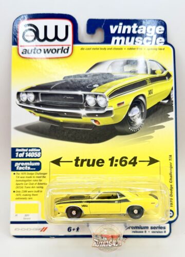 AW- VINTAGE MUSCLE 1970 DODGE CHALLENGER T/A YELLOW