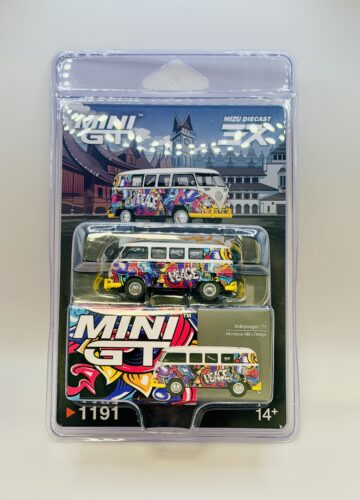 MINI GT - 1191BL VOLKSWAGEN T1 MICROBUS MIZU DESIGN (MGT01191-BL)