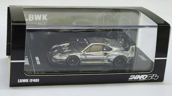 INNO64- LBWK Ferrari F40 Liberty Walk Chrome Silver