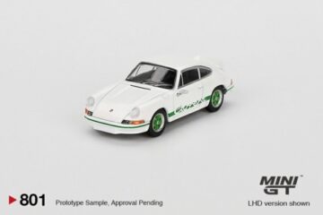 Mini GT - 801 Porsche 911 Carrera RS 2.7 Grand Prix White with Green Livery MGT00801-R