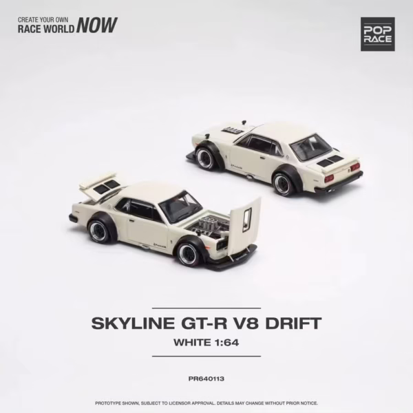 Pop Race - Nissan Skyline GT-R V8 Drift White