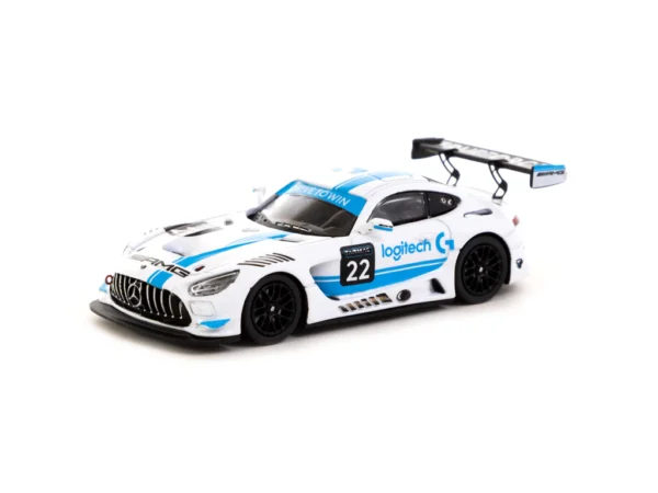 Tarmac Works - Mercedes-AMG GT3 Logitech G Race with Plastic Truck Packaging - Logitech Special Edition - HOBBY64 - obrazek 4
