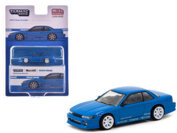 TARMAC WORKS - Mijo Exclusives Global 64 Vertex Nissan Silvia S13 TOYO TIRES Blue Metallic
