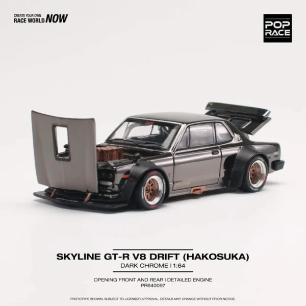 Pop Race - Nissan Skyline GT-R V8 Drift (Hakosuka), Dark Chrome