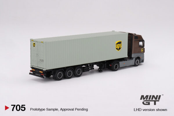 Mini GT - 705 Mercedes-Benz Actros w/ 40 Ft Container " UPS Europe" - obrazek 3