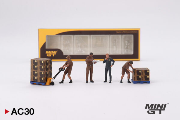 Mini GT Diorama - AC30 UPS Driver and workers - obrazek 2