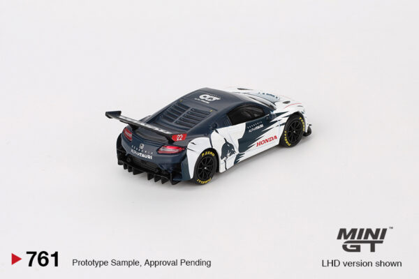 Mini GT - 761 Honda NSX GT3 EVO AlphaTauri Yuki Tsunoda 2023 Red Bull Formula Nurburgring - obrazek 3
