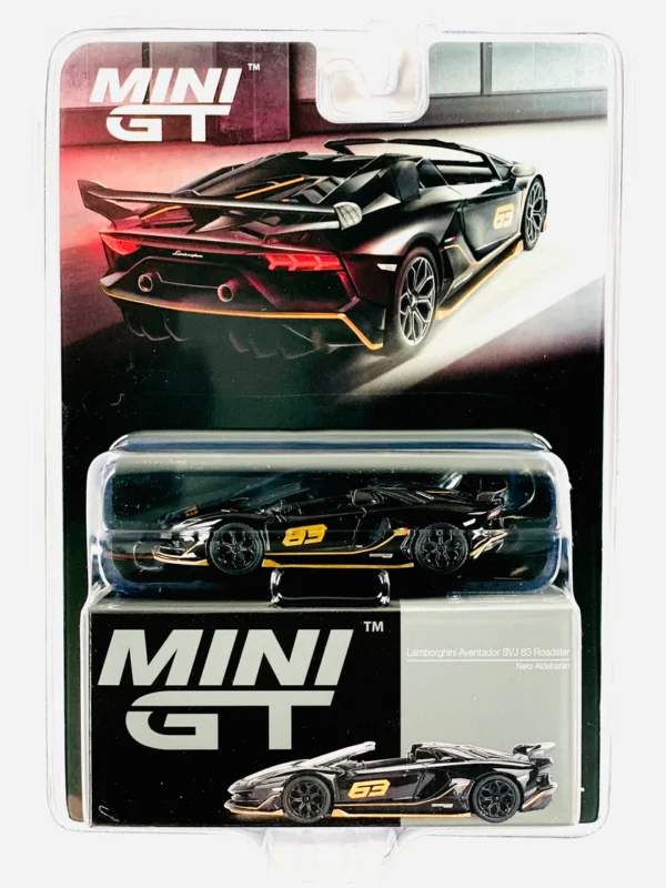 Mini GT - 803 Mijo Exclusive Lamborghini Aventador SVJ 63 Roadster Nero Aldebaran
