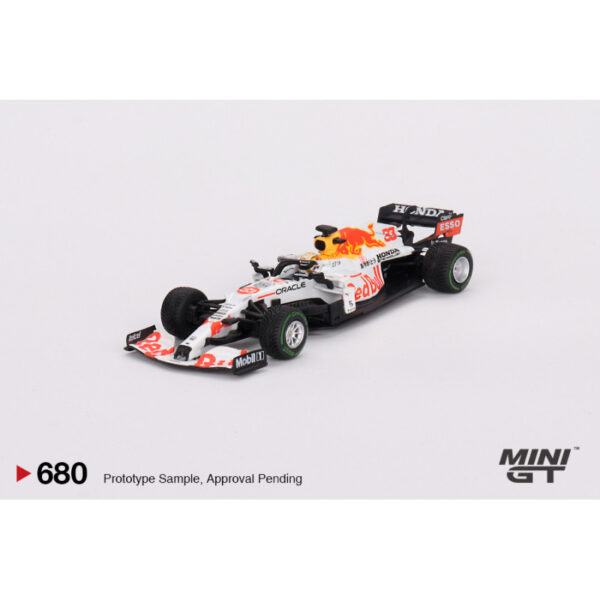 Mini GT - 680 2021 Red Bull RB#33 Max Verstappen 2nd Place Turkish Grand Prix