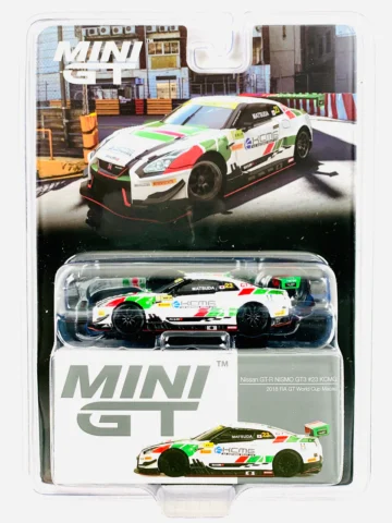 Mini GT - 593 Mijo Exclusive Nissan GT-R NISMO GT3 #23 KCMG 2018 FIA GT World Cup Macau